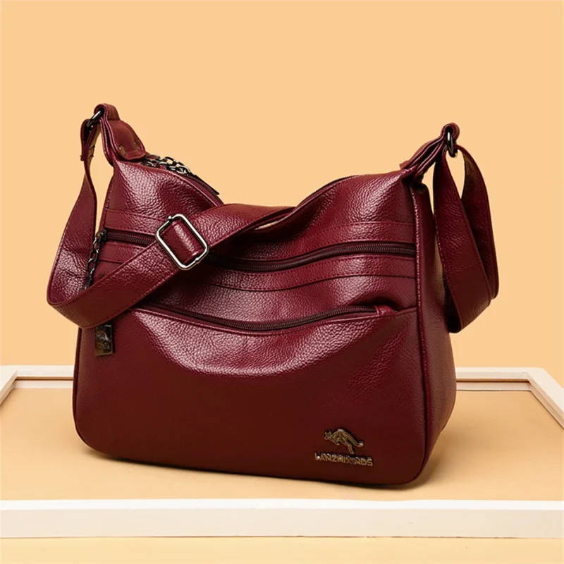 Designer Quality Luxury Ethical Leather Multi Pocket Bag - Image 3