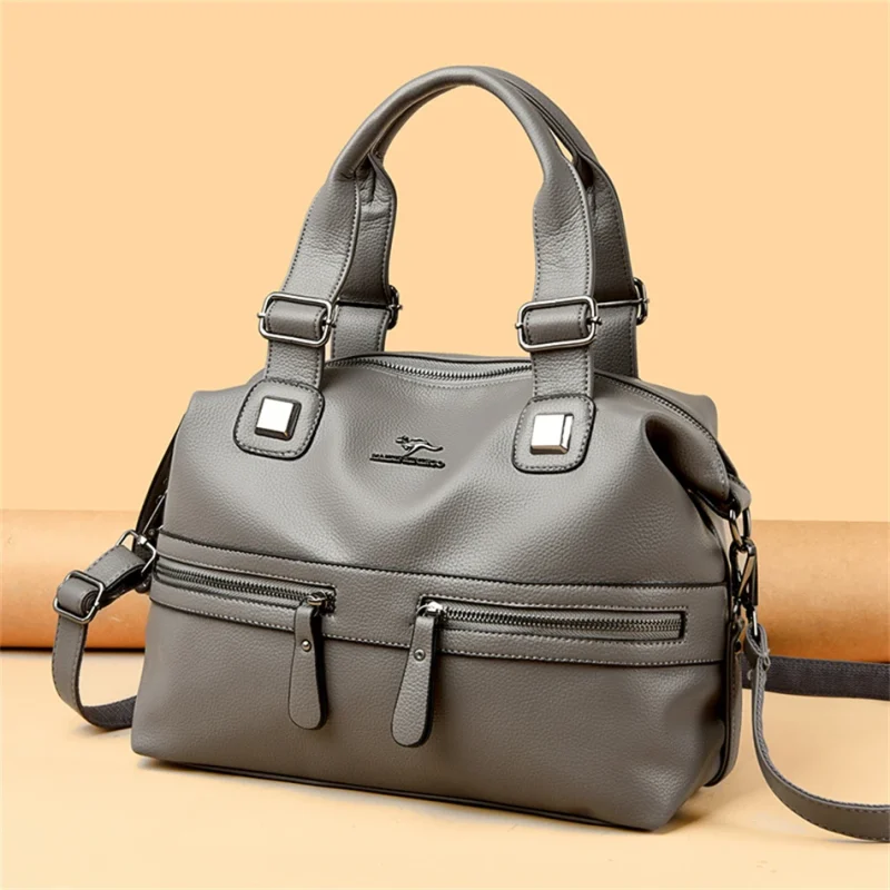 Designer Style Casual Ethical Leather Tote Bag - Image 12