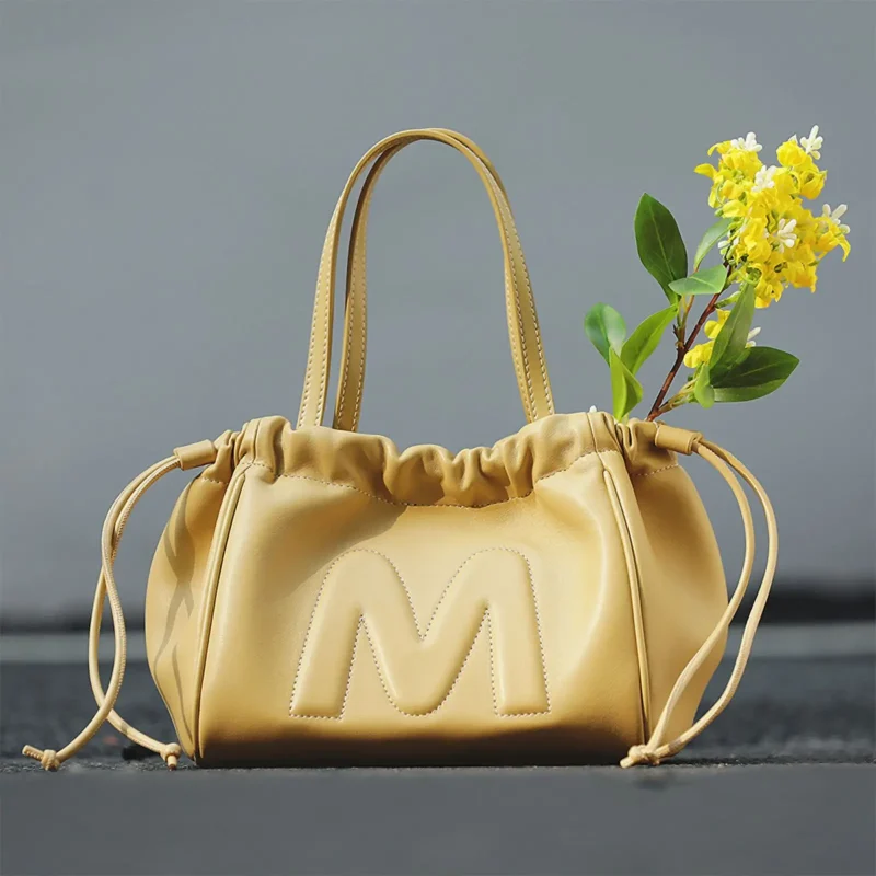 Eco Drawstring Design Bucket Bag - Image 8