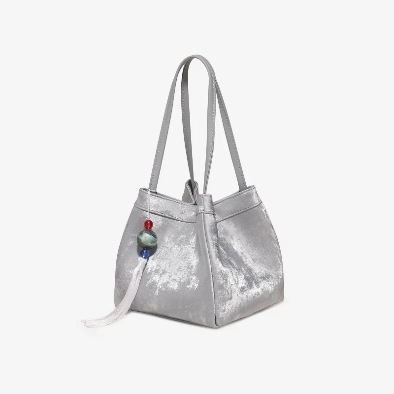 Luxury Tassel Pendant Leather Texture Crossbody Bag - Image 8