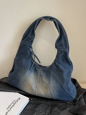 Vintage Denim Retro Design Luxury shoulder Bag