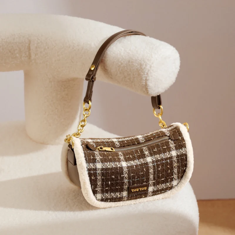 High Quality Eco Print Shoulder Crescent Bag