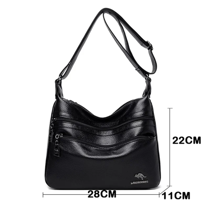 Designer Quality Luxury Ethical Leather Multi Pocket Bag - Image 2