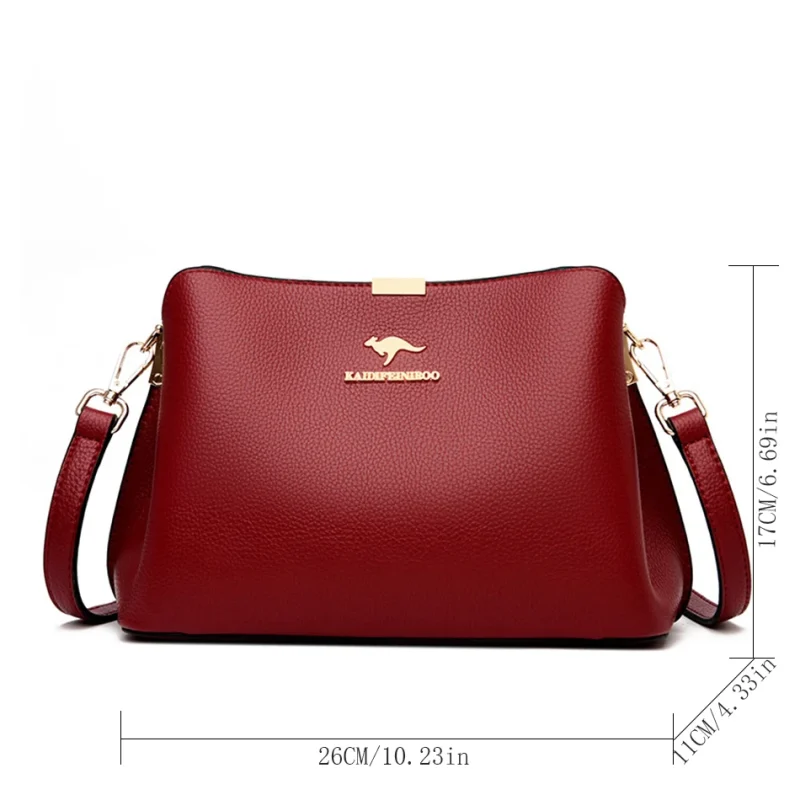 Luxury Designer  Eco Leather Women's Crossbody Bag - Image 4