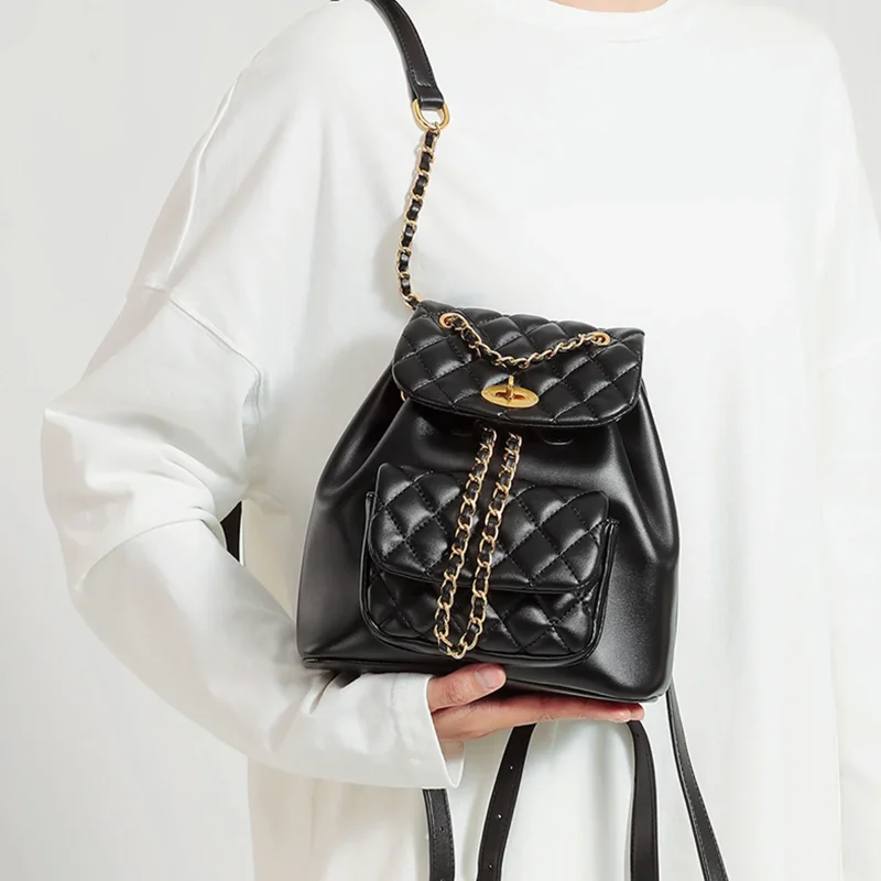 Luxury Branded Quilted Versatile and Spacious Drawstring Bag - Image 2