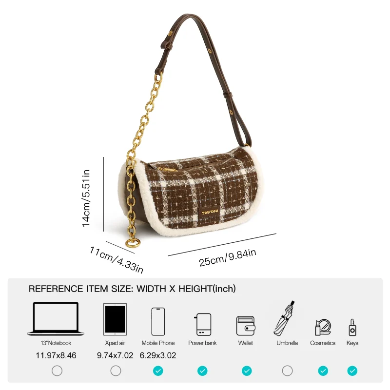 High Quality Eco Print Shoulder Crescent Bag - Image 4