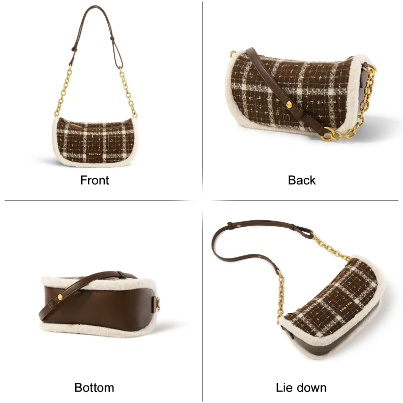 High Quality Eco Print Shoulder Crescent Bag - Image 5