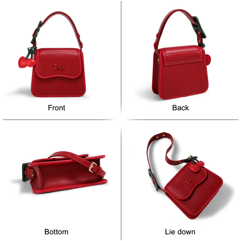 Cherry Decor Wedding Bride Red Purse - Image 4