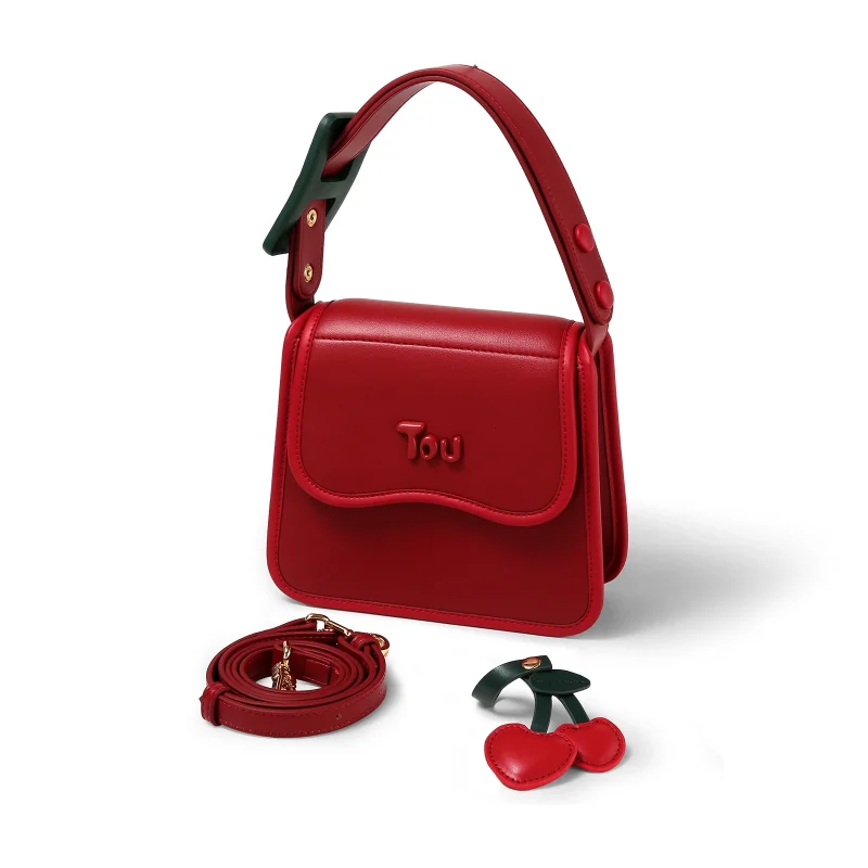 Cherry Decor Wedding Bride Red Purse - Image 6