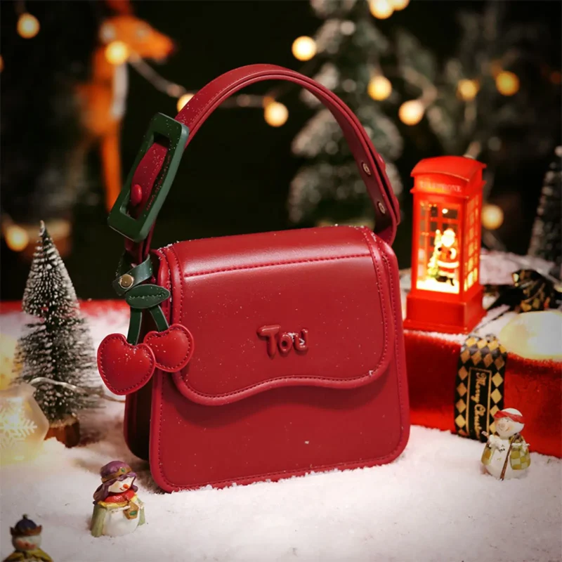 Cherry Decor Wedding Bride Red Purse