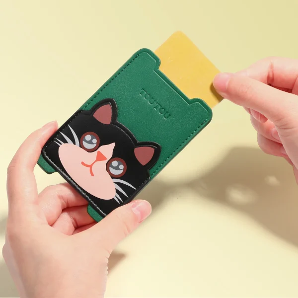 High-Quality Cute Cat Pattern Credit Card Holder Bag - Image 3