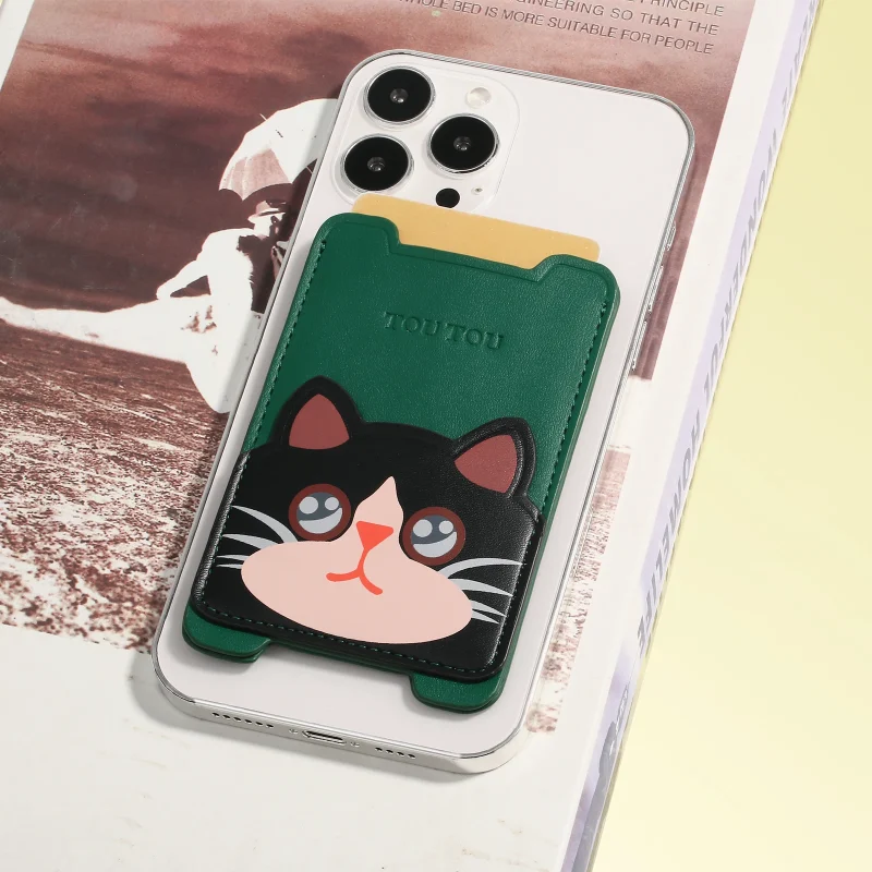 High-Quality Cute Cat Pattern Credit Card Holder Bag - Image 2