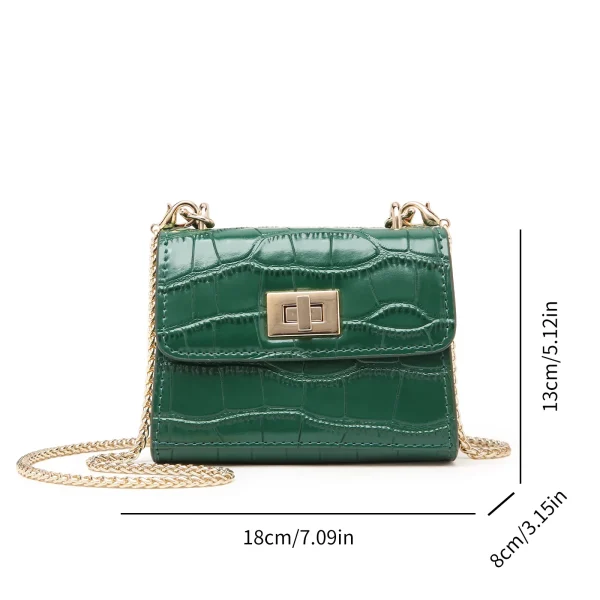 High-Quality Genuine Leather Mini Chain Shoulder Bag - Image 2