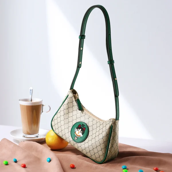 Eco Embroidery Green Cat Series Shoulder Bag - Image 2