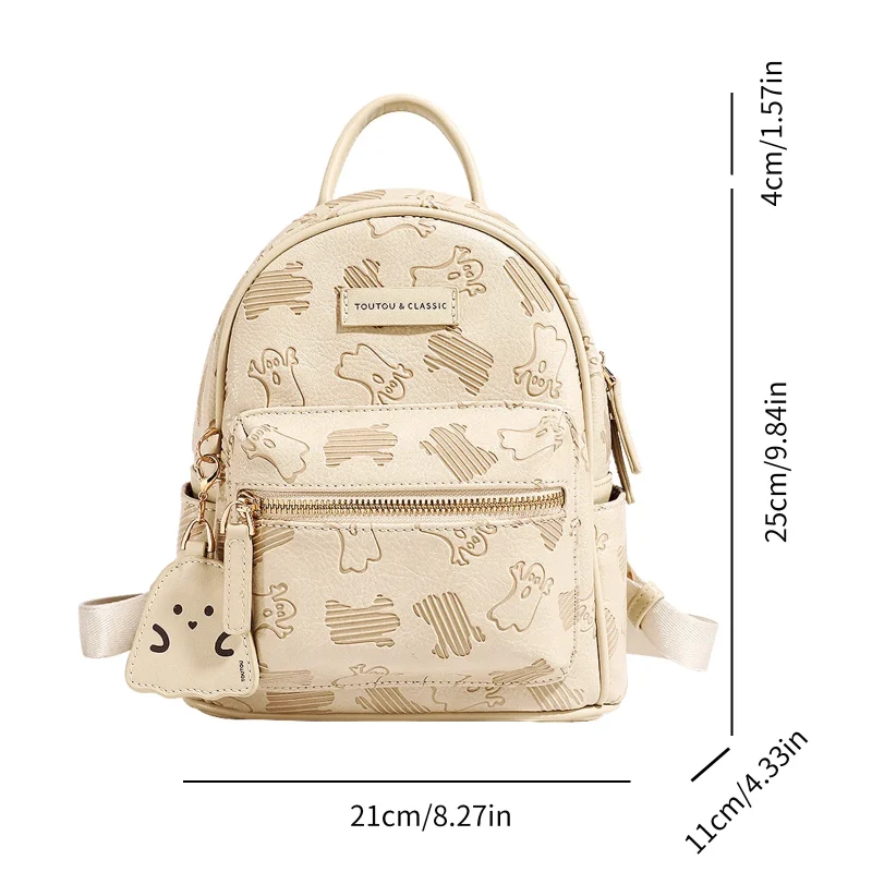 High-Quality Halloween Ghost Embossed Backpack - Image 4