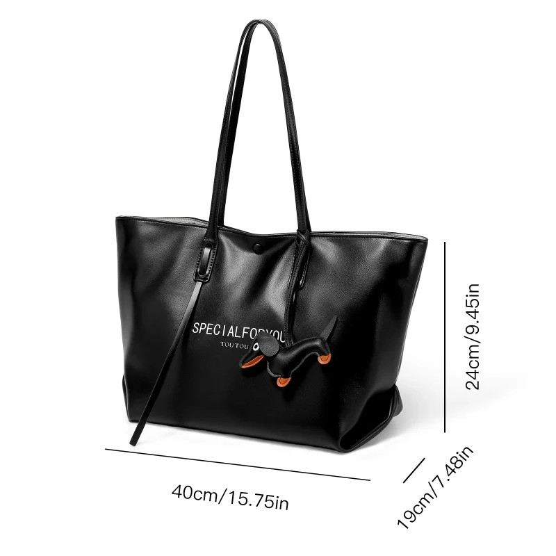 Large Capacity Leather Cute Charm bag - Image 2