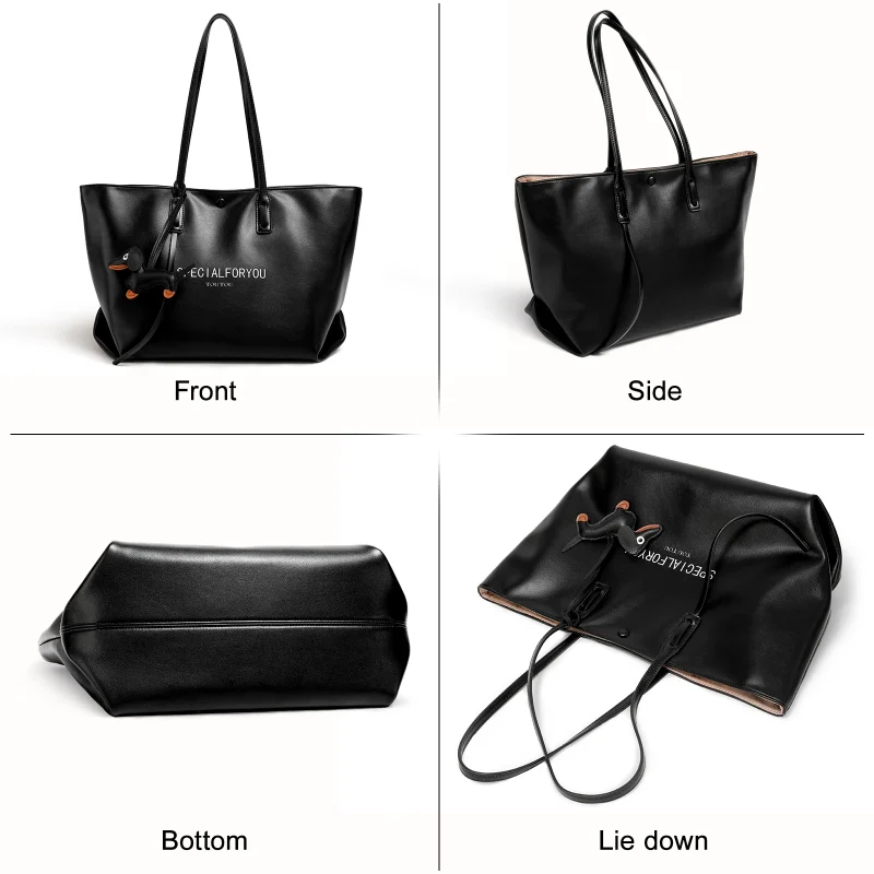 Large Capacity Leather Cute Charm bag - Image 3