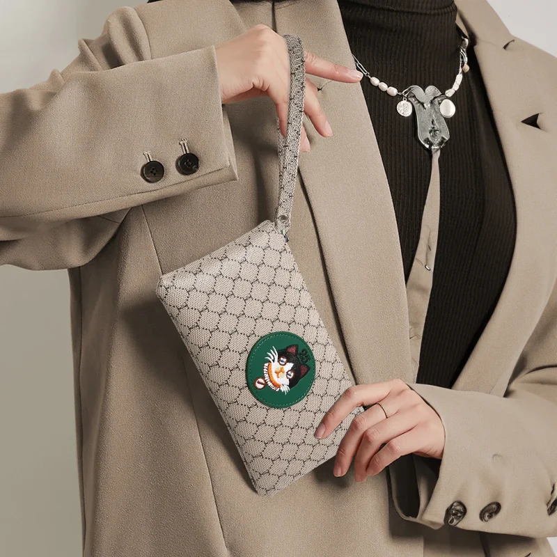 High Quality Pvc Green Cat Clutch Bag - Image 2
