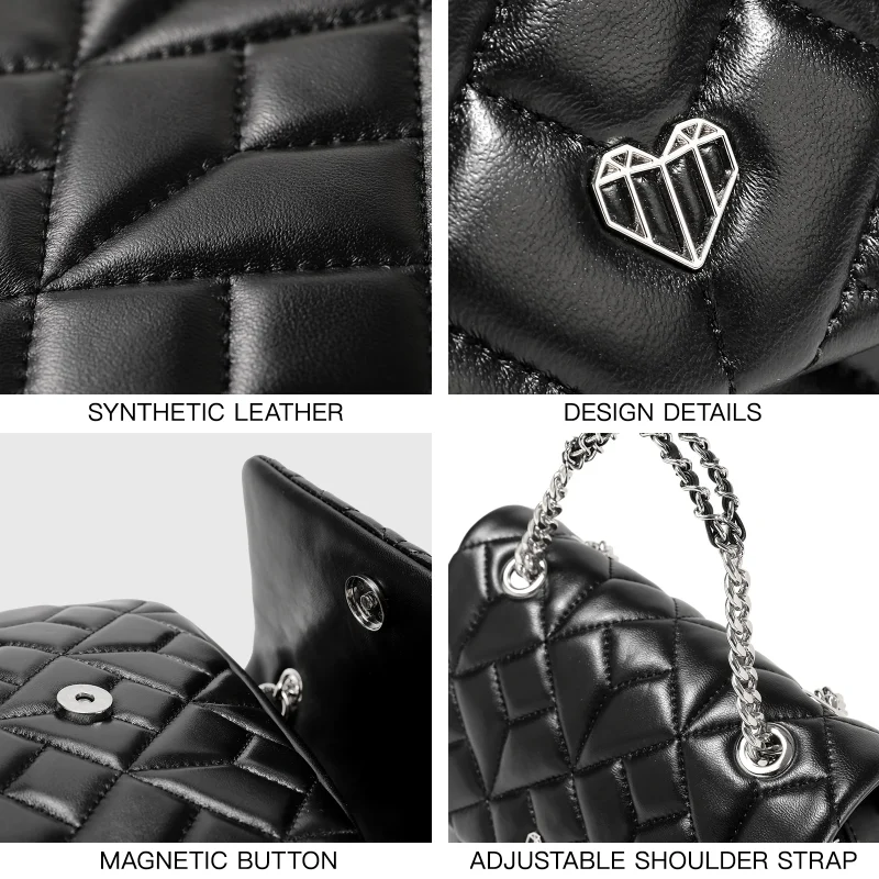 Quilted Luxury Diamond Lattice Backpack - Image 4