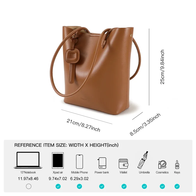 Retro Large Capacity Bucket Bag - Image 4