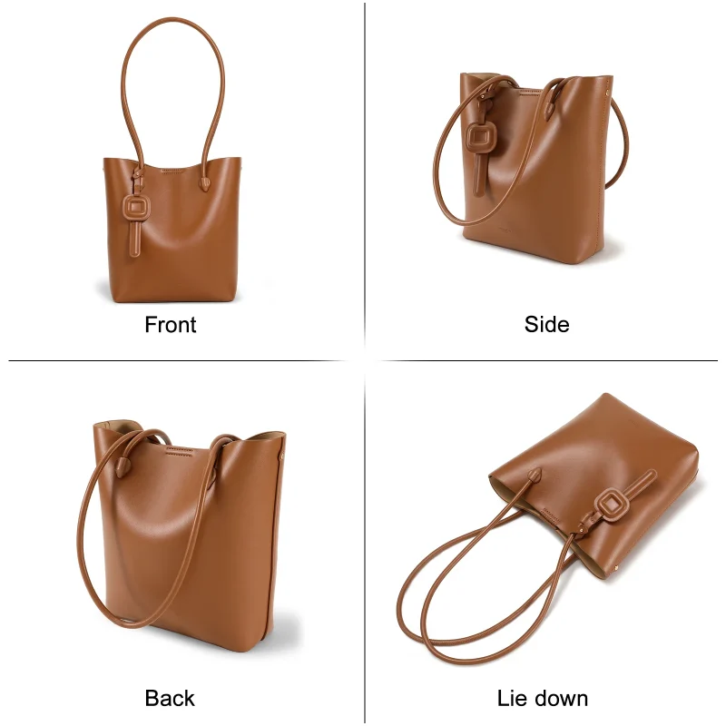 Retro Large Capacity Bucket Bag - Image 5