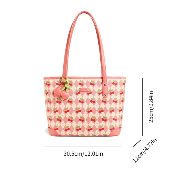 Eco Large Capacity Cherry Tote Bag - Image 5