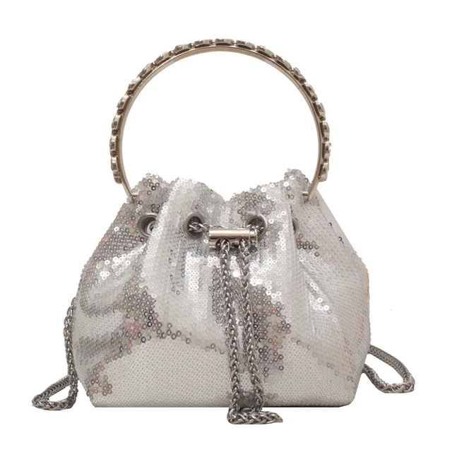 Silver shoulder bag