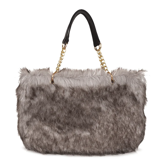 Gray shoulder bag