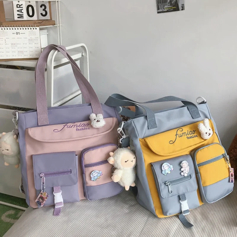 High Capacity Crossbody Kawaii Nylon Pouch Bag - Image 2