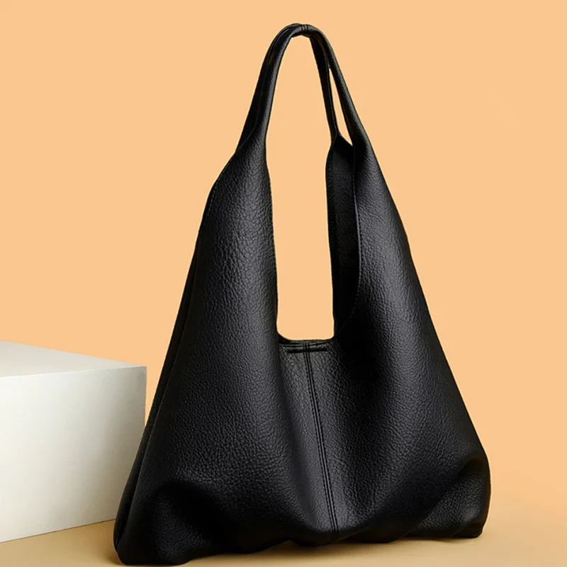 Luxury Designer Large Capacity Solid Color Casual Shopping Totes - Image 2