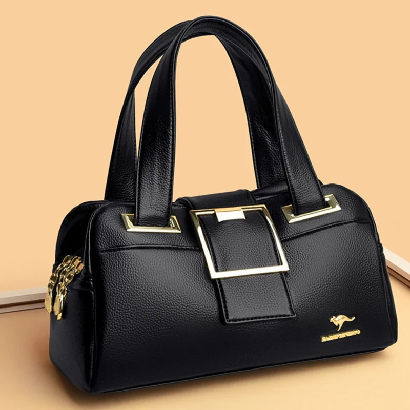 Women Multi-layers  Luxury Designer Large Capacity Leather Handbags - Image 2