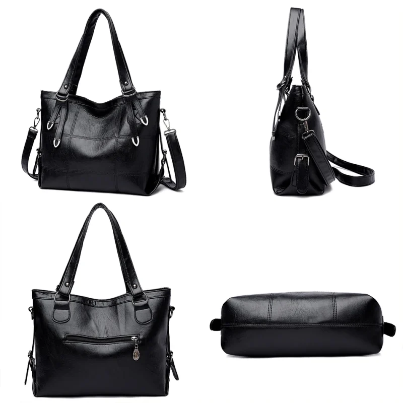 Women Vintage Large Capacity Luxury Designer Shoulder Messenger Bag - Image 4