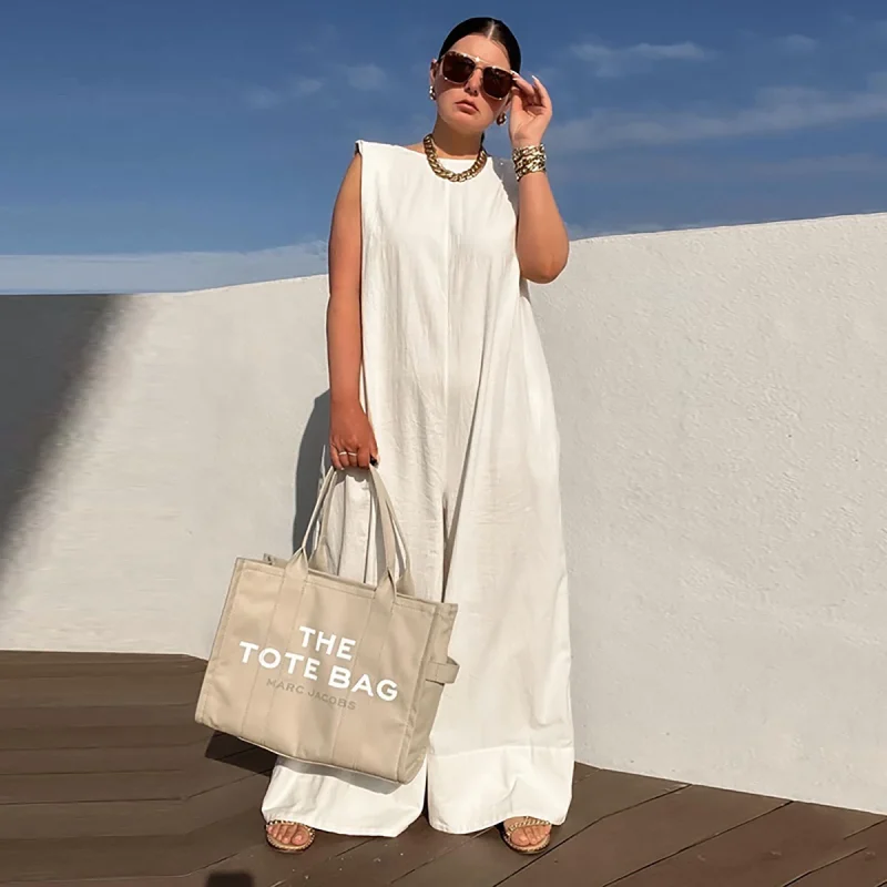 Solid Color Sleeveless Wide Leg Jumpsuit - Image 2
