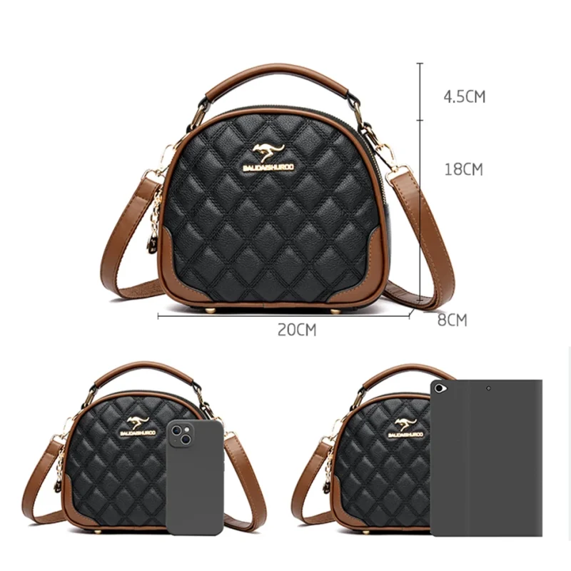 High Quality luxury designer PU Leather Small Crossbody bag - Image 4