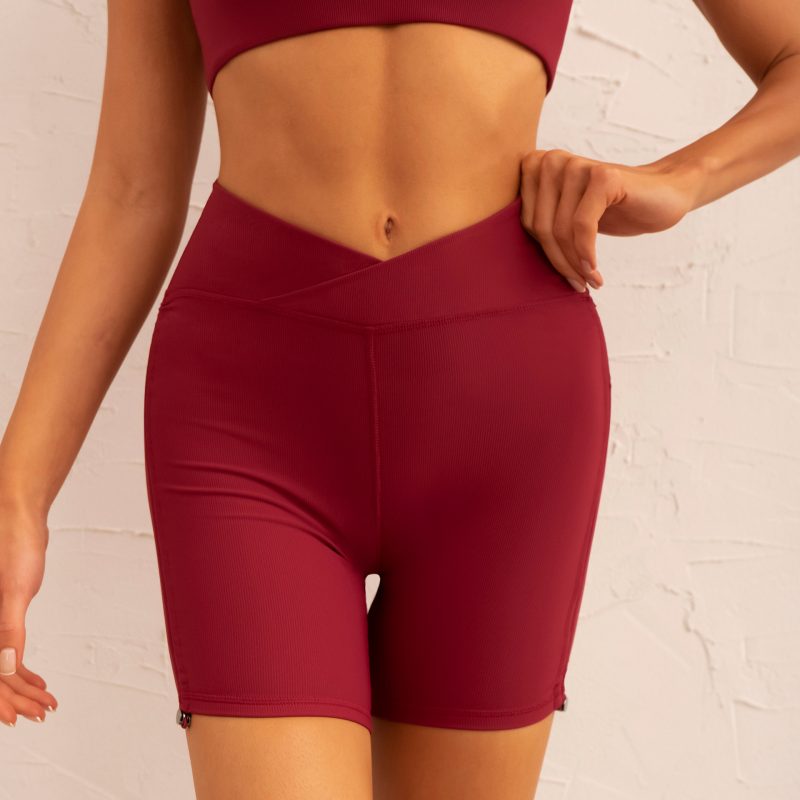 Thread Thin Straps Sports Underwear: Drawstring Fitness Shorts Yoga Suit - Image 13
