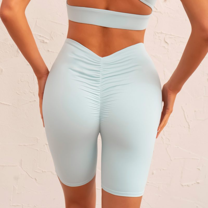 Three-Piece High-Strength Sports Suit: Sports Underwear with Pleated Fitness Pants for Women - Image 9