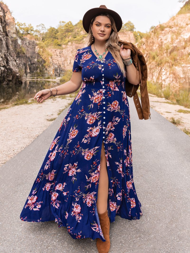 Bohemian Loose Printed Dress for Plus Size - Image 2