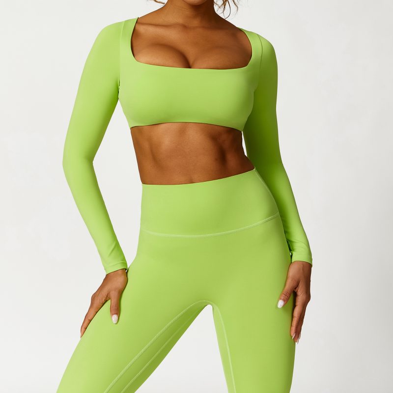 Long Sleeve High Waist Hip Raise Pants