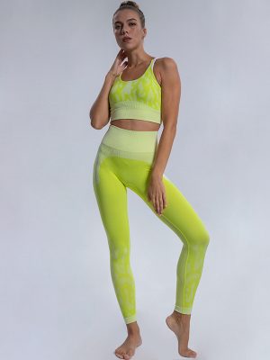 Seamless Jacquard Yoga Set