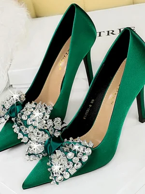 Bow Knot Rhinestone Luxury Banquet Shoes