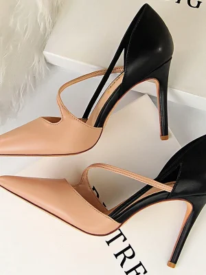 Eco Hollow Out Pointed High-heels