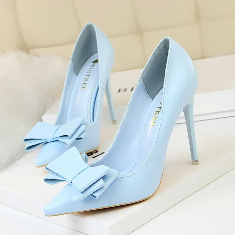 Eco Bow Pumps Sexy High Heels