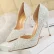 Champagne Pumps Sequin Stiletto High Heels