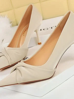 Eco Pointed Bow-knot High Heels