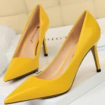 Glossy Patent Leather High Heels - Image 5