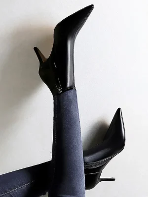 Eco Leather High-Heeled Boots