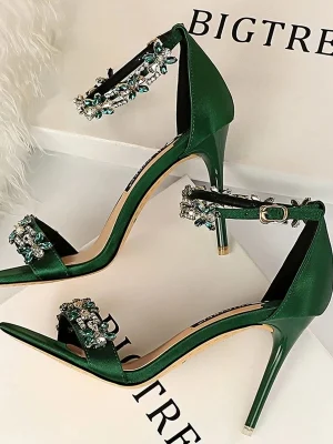 Open Toe Rhinestones High Heels Sandals