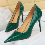 Eco Patent Leather Serpentine High Heels - Image 2