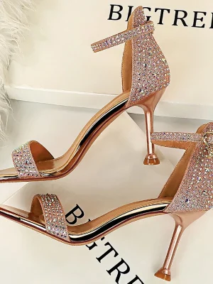 Eco Rhinestone Kitten Heel High