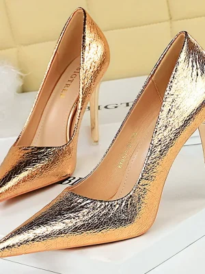 Sequin Cloth High Heels